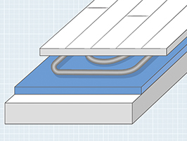 Floor heating flooring backing material