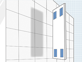 建築内装部品の固定テープ